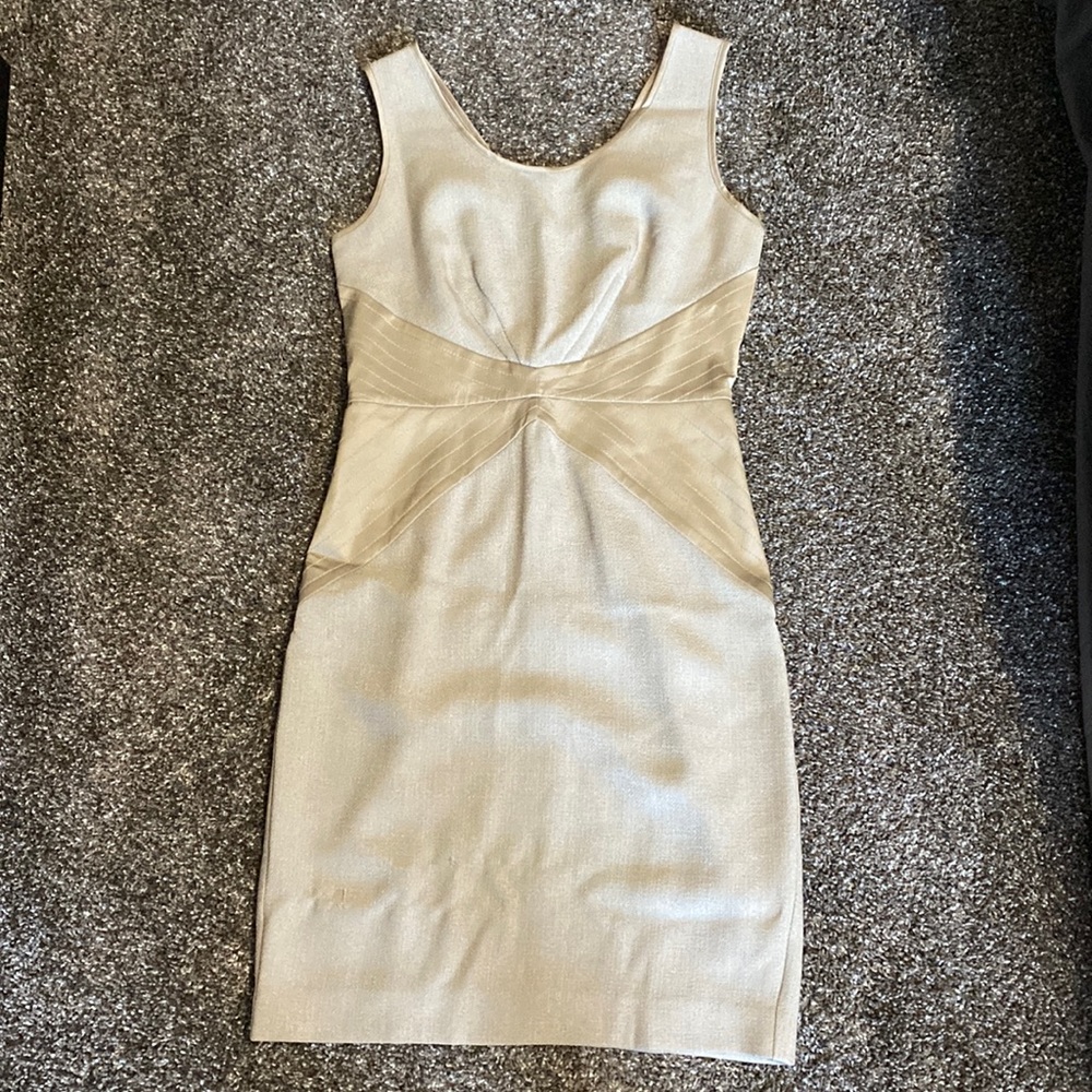 Tan Rachel Zoe midi dress. size 4.